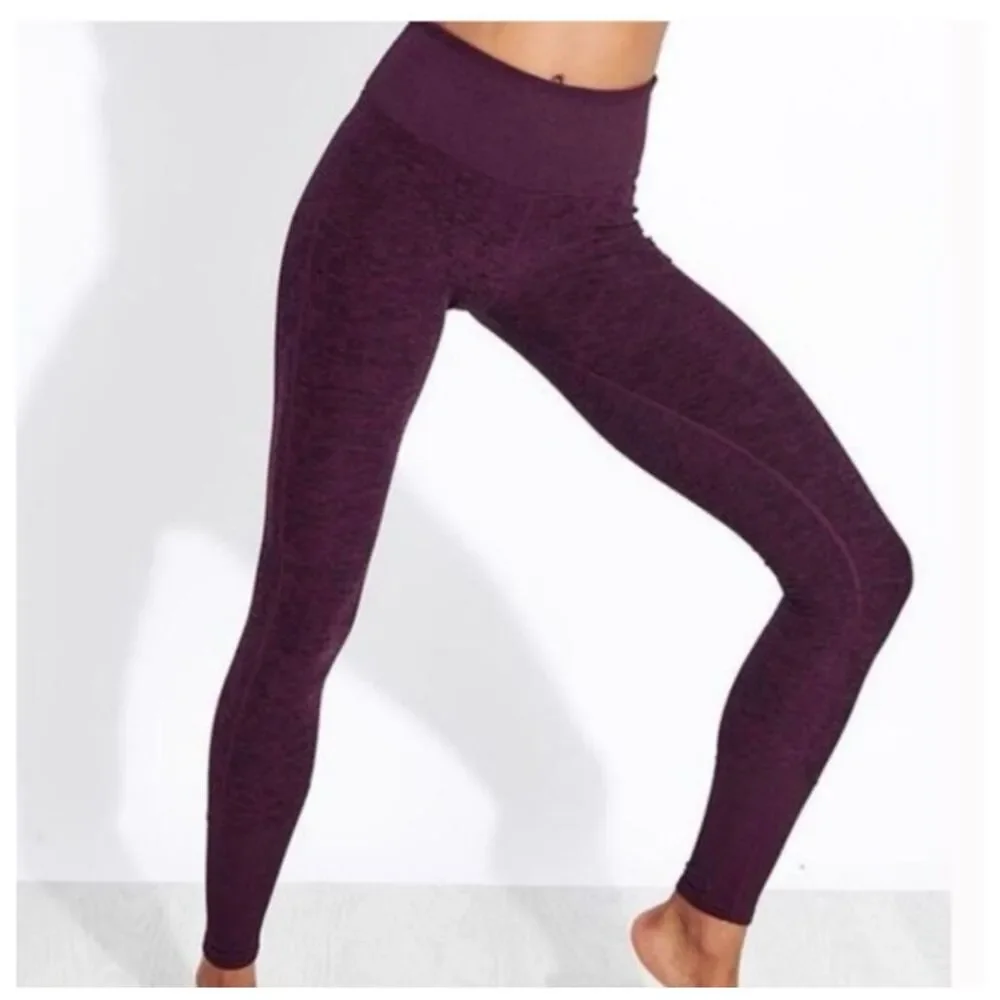 Alo Yoga High Waist Alosoft Lounge Leggings Heather Plum Purple Women's XS